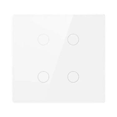 Imagem de Interruptor De Luz Inteligente Com Painel De Vidro 4x4 Sensor De Toque