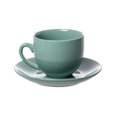 Imagem de Xicara Pires Chá Porcelana Salvia Mix and Match 220ml -L Hermitage - L