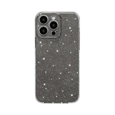 Imagem de Capa De Telefone Com Glitter Rosa Para iPhone 15 pro Max 14 plus 13 12