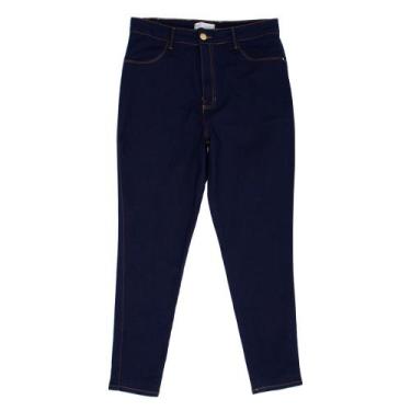 Imagem de Calça Jeans Feminina Max Denim Plus Size Skinny Azul Escuro, Azul escu