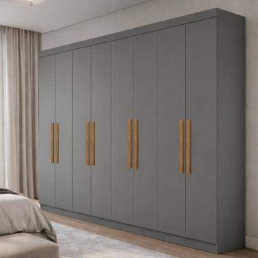 Imagem de Guarda Roupa Casal 8 Portas 4 Gavetas Paris Maxel Móveis
