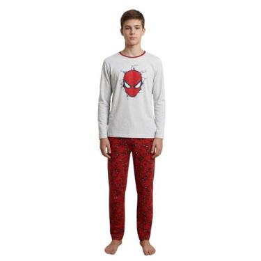 Imagem de Pijama Juvenil Masculino Personagem Manga Longa Calça Cumprida Quentin