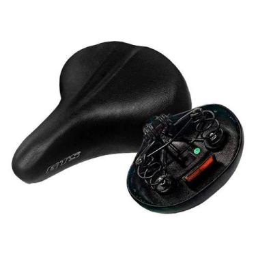 Imagem de Banco Bicicleta Selim Gts Comfort Gel Tech Refletor 2 Molas Preto