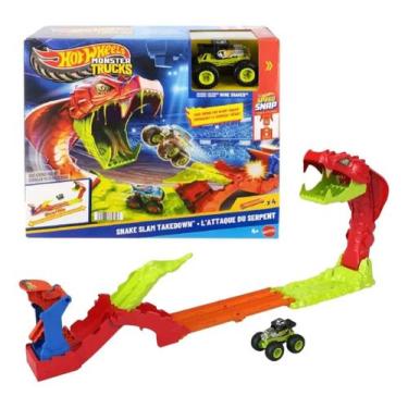 Imagem de Pista Hot Wheels Monster Trucks Bone Shaker E Cobra Mattel