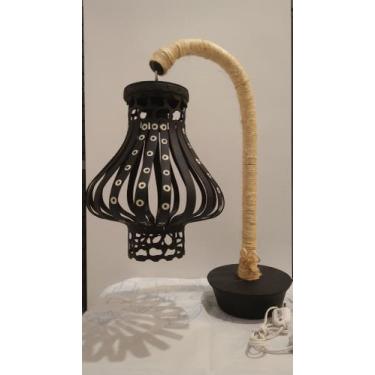 Imagem de Luminária de Bancada Lustre Detalhada No Cano de PVC - LumináriaSMC