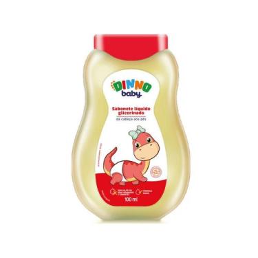 Imagem de Sabonete Líquido Glicerinado Dinno Baby 100mL  Da Cabeça aos Pés com C