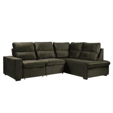 Imagem de Sofá de Canto 3 Lugares com Chaise Molas Bonnel Denver 255cm - Takei E