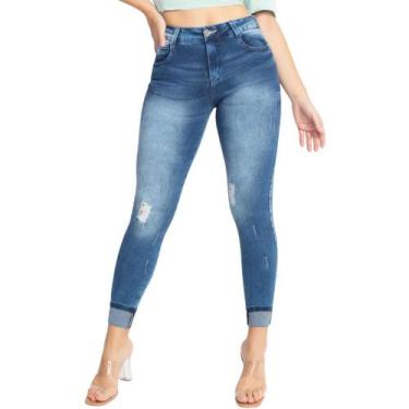Imagem de Calça Jeans Feminina Skinny 28590 Biotipo, 38, Azul