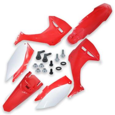 Imagem de Kit Plástico Carenagem Roupa Biker My26 Crf 250f Crf 300f, Vermelho / 