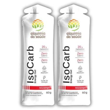 Imagem de 2x IsoCarb Energy Gel Alquimia da Saúde Morango 15 Unidades 60g -, Mor