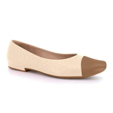 Imagem de Sapatilha usaflex laser ref mm0102 feminino, 35, Creme