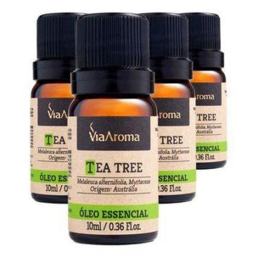 Imagem de Óleo Essencial Melaleuca Tea Tree 4 X 10ml - Via Aroma