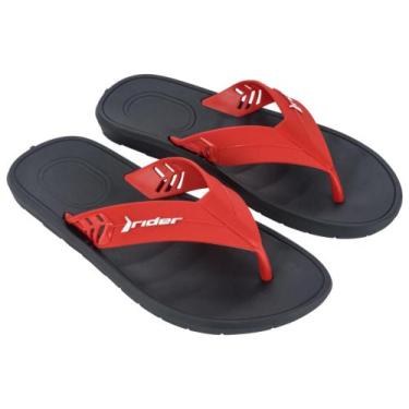 Imagem de Chinelo Infantil Masculino Rider Moving 12.329, Preto, Vermelho, 34