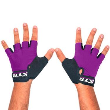 Imagem de Luva Ciclismo Bike Academia Meio Dedo KTR Sport Violeta, P, Violeta