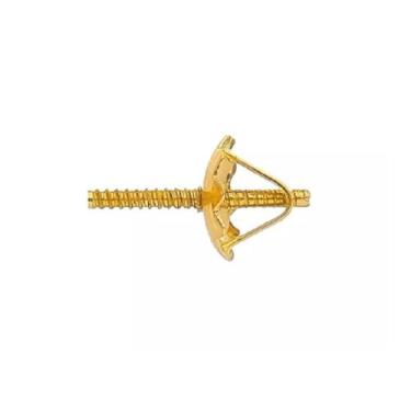 Imagem de 1056433 Tarracha Baby De Rosca Pequeno Brinco Infantil Ouro 18k Par - 