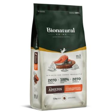Imagem de Ração Bionatural Prime Para Gatos Adultos Salmão 7,5 kg - MANFRIM
