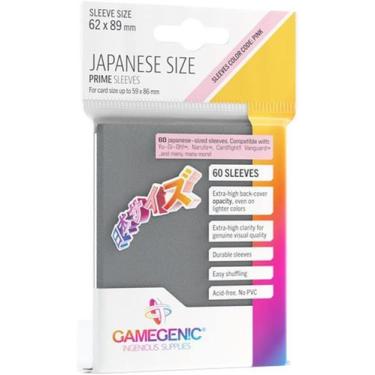Imagem de Gamegenic Prime Japanese Size Cinza Escuro 62x89mm - 60 Unid