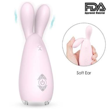 Imagem de massageador vibrador feminino coelho rabbit recarregável reba s-hande