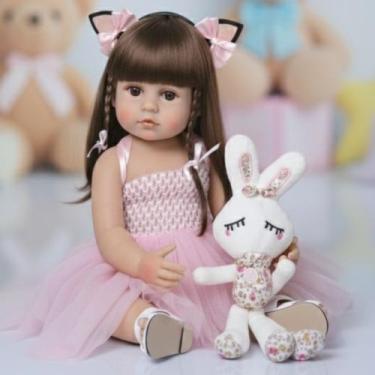 Imagem de Bebê reborn coelinha boneca reborn menina com bichinho de pelúcia new 