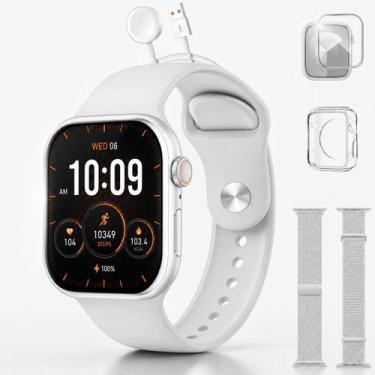 Imagem de Smartwatch Masculino Prata Tela Grande Com Funções Fitness Pronta Entr