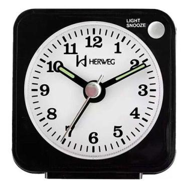 Imagem de Relogio despertador herweg 2510-034 preto, PRETO