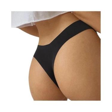 Imagem de Calcinha Tanga Feminina plus Size De Seda Gelada Sem Costura, Sexy, Es