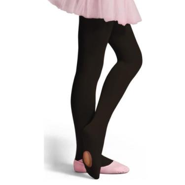 Imagem de Meia calça infantil fio 40 ballet com abertura 9585 selene, EG, Preto