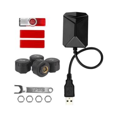 Imagem de Sistema De Monitoramento De Pressão De Pneus TPMS Para Carros Android 