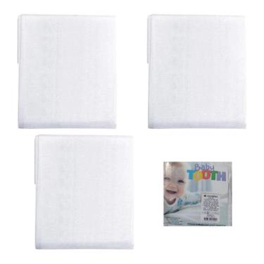 Imagem de FRALDA PANO BEBÊ LUXO 70cm x 1,1m 100% ALGODÃO INCOMFRAL C/3un - BRANC