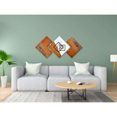 Imagem de Quadros Decorativos Para Sala Modernos Mostarda Losango Novo