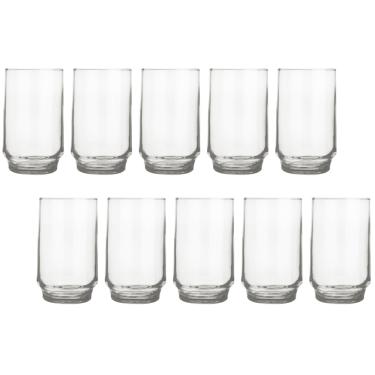 Imagem de Copo Vidro 300ml Lights Suco Agua Glamour Luxo Nadir - 10 Un