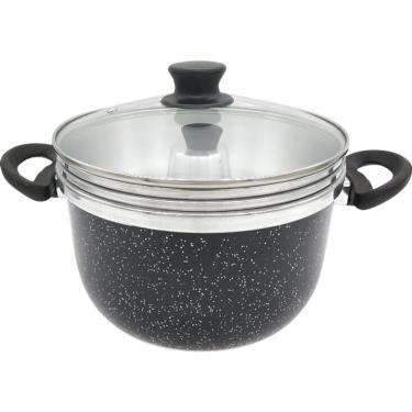 Imagem de Conjunto Mulltiuso Preto 3 Peças com Tampa de Vidro 4,5 Litros