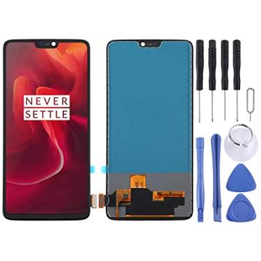 Imagem de For OnePlus 6 A6000 TFT Material LCD Screen and Digitizer Full Assembly (Black)
