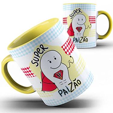 Imagem de Caneca amarela Papai Flork Pai super Paizão