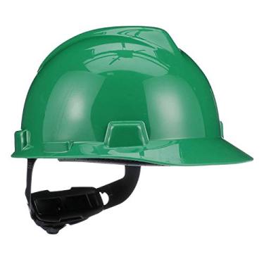 Imagem de MSA 475358 V-Gard Slotted Hard Hat, Cap Style, with 4-point Fas-Trac III Suspension, Standard, White