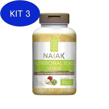 Imagem de Kit 3 Nutritional Yeast Veggie Naiak 85G