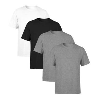 Imagem de Kit 4 Camisetas Ssb Brand Masculina Lisa Premium 100% Algodão