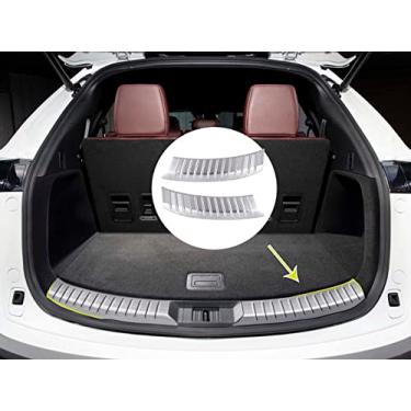 Imagem de GZBFTDH Protetor de para-choque traseiro de aço inoxidável, peças automotivas para Mazda CX-9 CX9 acessórios 2017-2022, tampa do peitoril da porta traseira do carro proteção da tira da placa de atrito (prata)