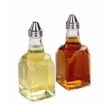 Imagem de Conjunto de 2, 170 g (Ounce) Distribuidor de garrafas de vidro para cruet de vinagre e óleo de mesa