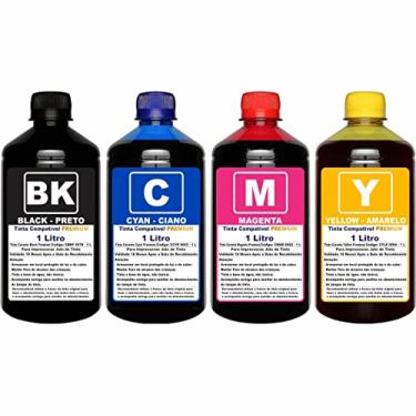 Imagem de 4 Litros Tinta Compatível Impressoras L3150 L3250 L3210 L3110 L5190 Refil 544