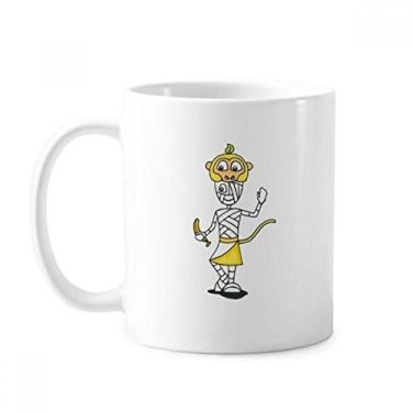 Imagem de Caneca com chapéu de macaco Hórus Egito Múmia Cerâmica Café Porcelana Utensílios de Mesa