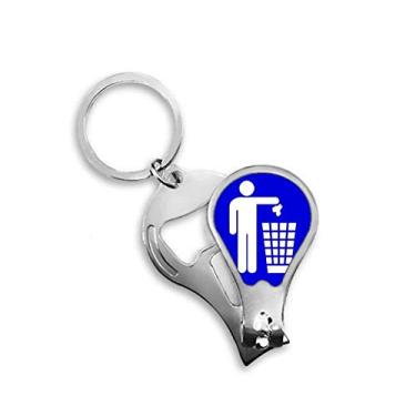 Imagem de Cortador de unhas quadrado azul da Rubbish cortador abridor de chave tesoura