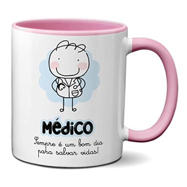 Imagem de Caneca Médico Salvar Vidas É Sempre Um Bom Dia Presente Fofo (Rosa)