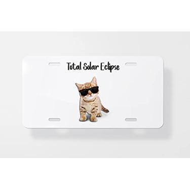 Imagem de Total Solar Eclipse Capa para placa de carro – Capa para placa de carro – Capa para placa de carro 15 x 30 cm