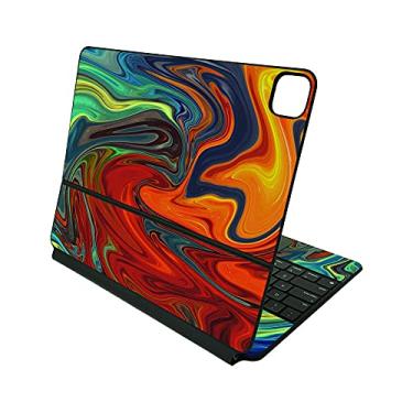 Imagem de Película MightySkins compatível com o teclado Apple Magic para iPad Pro 12,9 polegadas (5ª geração) – Lava Water | Capa protetora, durável e exclusiva de vinil | Fácil de aplicar | Feito nos EUA