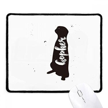 Imagem de Mousepad Giraffe preto e branco animal borda costurada tapete de borracha para jogos