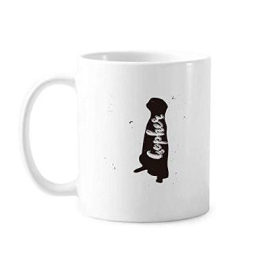 Imagem de Girafa Caneca de animal preta e branca Cerâmica Café Porcelana Caneca de Cerâmica