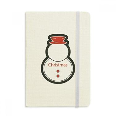 Imagem de Caderno de Natal com ícone de boneco de neve oficial de tecido rígido diário clássico