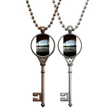 Imagem de OFFbb-USA Look Into The Distance Art Deco Presente Fashion Chaveiro Pingente Joias Decoração de Casal