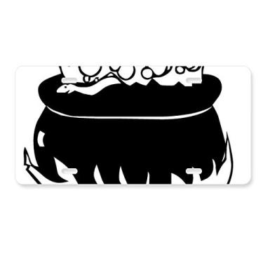 Imagem de DIYthinker Placa de licença Fire Happy Fear Halloween Decoração de aço inoxidável